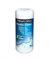 купить F230007 "FAVORIT OFFICE" Plastik Clean, влажные салфетки для пластика, туба 100 салфеток в Алматы