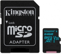 купить Карта памяти MicroSD 64GB Class 10 U3 Kingston SDCG2/64GB в Алматы фото 1
