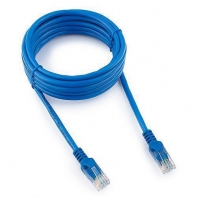 купить Патч-корд UTP Cablexpert PP12-3M/B кат.5e, 3м, литой, многожильный (синий) в Алматы фото 1