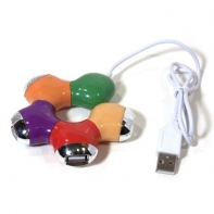 купить USB 4 PORTS HUB V-T HU94 (Цветочек) в Алматы фото 1