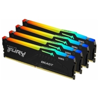 купить ОЗУ DIMM DDR5 Kingston FURY Beast Black RGB 128Gb(32Gbx4)5600MT/s,2RX8,CL40-40-40,1.25V,288-pin,16Gbit,KF556C40BBAK4-128 в Алматы фото 2