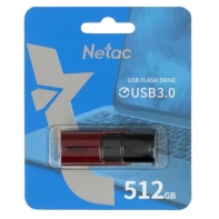 купить Флэш-накопитель Netac U182 Red USB3.0 Flash Drive 512GB, up to 130MB/s, retractable в Алматы фото 1