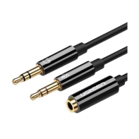 Купить Аудиокабель Ugreen AV140 20898 Dual 3.5mm Male To 3.5mm Female Audio Cable Black Алматы