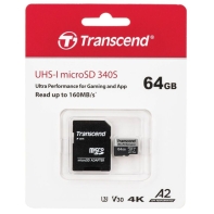 купить Карта памяти MicroSD 64GB Class 10 U3 Transcend TS64GUSD340S в Алматы фото 3