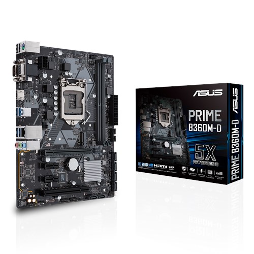 купить Материнская плата ASUS PRIME B360M-D LGA1151 iB360 2xDDR4 6xSATA3 1xM.2  1xD-Sub, 1xHDMI, 3xPCIe3.0/2.0 1xPCI, 1xLAN, 4xUSB3.1, 2xUSB 2.0, 1xCOM, 1xPS/2, microATX                                                                                         в Алматы