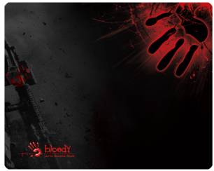 купить Коврик игровой Bloody B-081S Размер: 350  X 280  X 2 mm BLACK-RED в Алматы
