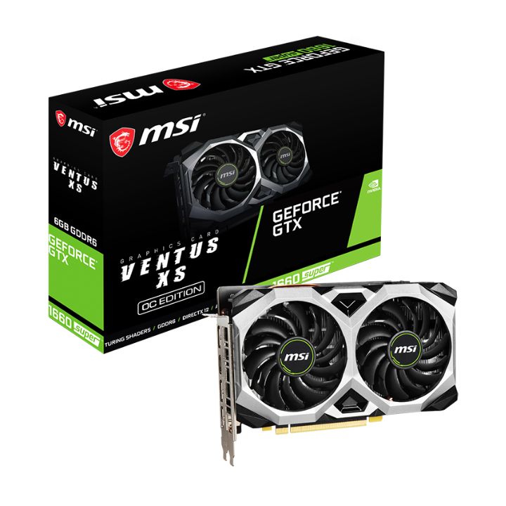 купить Видеокарта MSI GeForce GTX1660 SUPER, 6GB GDDR6 192-bit HDMI 3xDP GTX 1660 SUPER VENTUS XS в Алматы