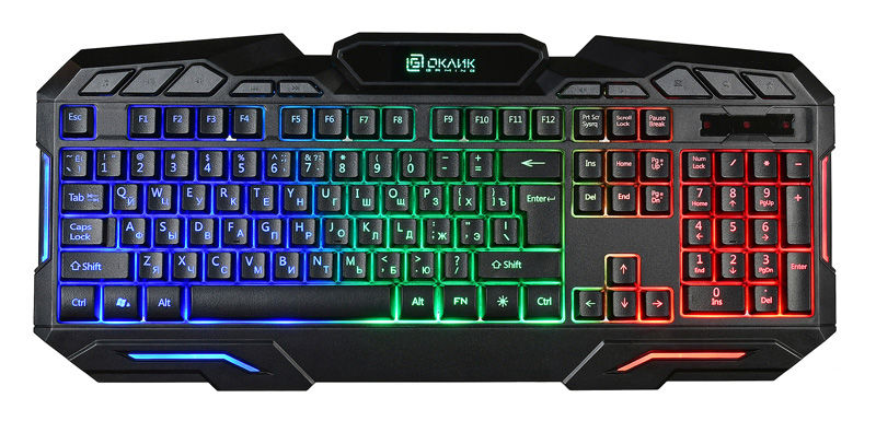 купить Клавиатура Oklick 700G Dynasty черный USB Multimedia for gamer LED в Алматы