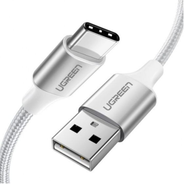 купить Кабель UGREEN US264 USB 2.0 C M/M ABS Cover 1m (White) в Алматы