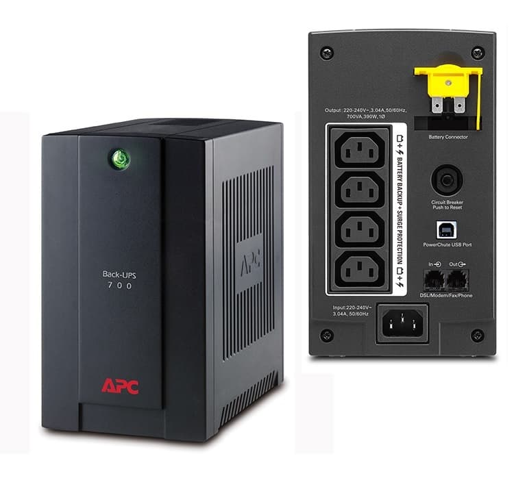 купить ИБП APC BX700UI, 700ВА,230В, 4 розетки IEC, вых.мощ-ть 390Ватт/700ВА, диапазон вх.напр-я 140-300В, время перезарядки 6ч в Алматы