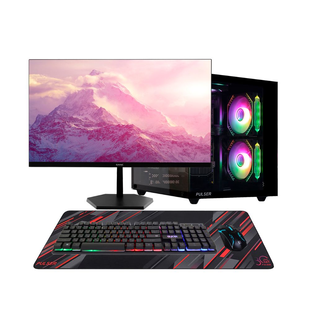 купить Core i5-12400F-2.5GHz/B760/RAM 16GB/SSD 512GB (M.2)/RTX5060-8GB/no DVD/600W/LCD 27" Sanc/Key/Pad/ в Алматы