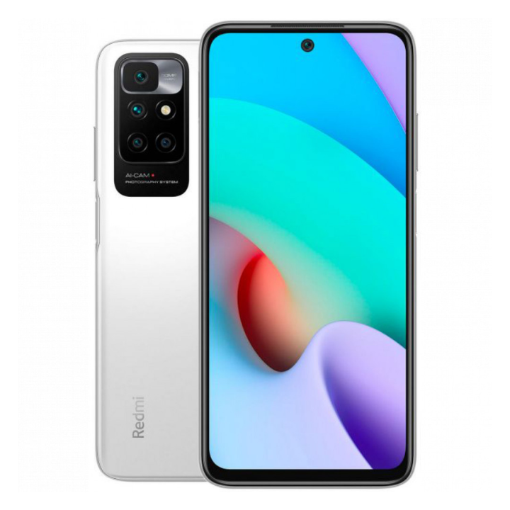 купить Мобильный телефон, Redmi, 10 64GB, 4GB, 6.5*, Android MIUI, Helio G88, Mali-G52 MC2, Камера 50 Мп, 8 Мп, 2400 x 1080, Bluetooth 5.1, 5000 мАч, (Pebble White) Белый в Алматы