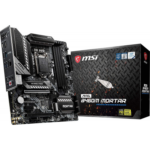 купить Материнская плата MSI MAG B460M MORTAR LGA1200 B460 4xDDR4 6xSATA3 RAID 2xM.2 HDMI DP mATX в Алматы