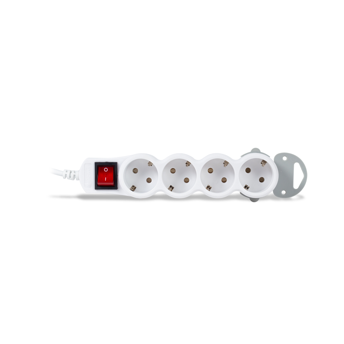 купить Сетевой фильтр, iPower, Home W4-30M, 4 розеток, 3 метров, 220-240V, 10A, полиэтиленовая упаковка, белый в Алматы