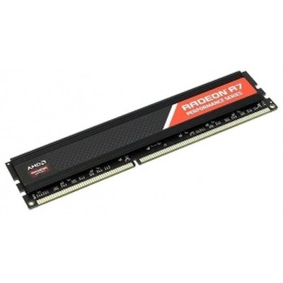купить Оперативная память 16GB DDR4 2666MHz AMD Radeon R7 Performance Series Black Gaming Memory DIMM PC4-21300, Non-ECC, CL16, 1.2V, RTL R7S416G2606U2S в Алматы
