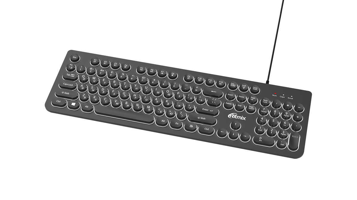 купить Клавиатура проводная Ritmix RKB-214BL черный в Алматы