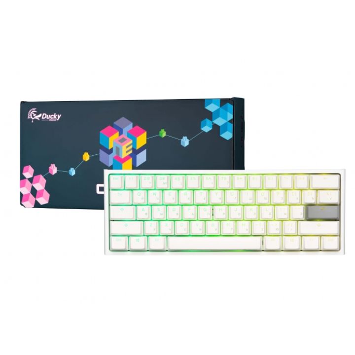 купить Клавиатура Ducky One 2 Mini, Cherry Red, RGB LED, RU PBT, White в Алматы