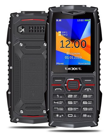 купить Мобильный телефон Texet TM-519R черный-красный в Алматы