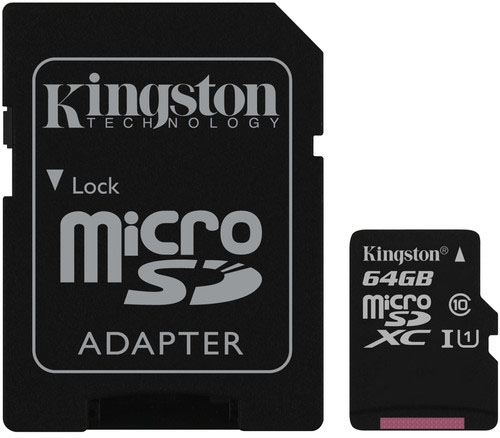 купить Карта памяти MicroSD 64GB Class 10 U1 Kingston SDCS/64GB в Алматы