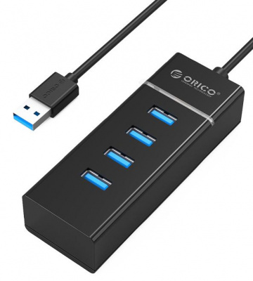 купить USB Хаб ORICO W6PH4-U3-V1-BK <USB3.0x4, 105*38*24,5mm, BLACK> в Алматы