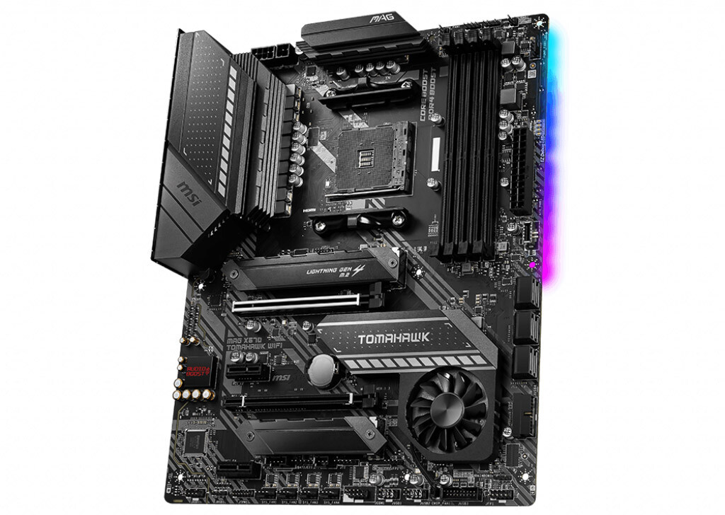 купить Материнская плата MSI MAG X570 TOMAHAWK WIFI AM4 X570 4xDDR4 6xSATA3 RAID 2xM.2 HDMI CrossFire ATX в Алматы