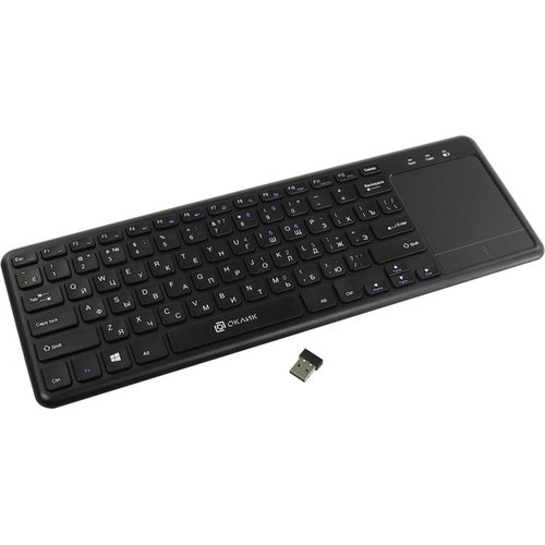 Клавиатура Oklick 830ST черный USB беспроводная slim Multimedia Touch ...