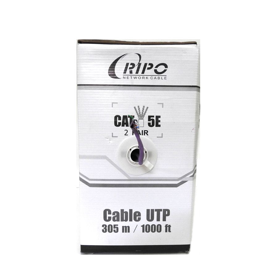 купить RIPO кабель сетевой, UAE-5514, UTP Cat.5e 4x2x1/0,51 PE 305 м/б (для внешней прокладки)   в Алматы