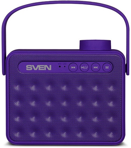 купить SVEN PS-72, фиолетов, акустическая система 2.0,  Bluetooth, FM, USB, microSD, встроенный аккумулятор /  в Алматы
