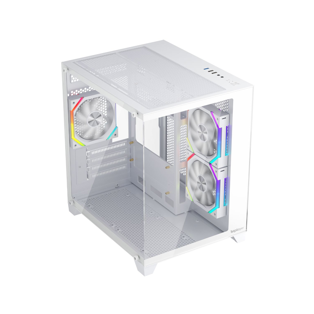 Купить Корпус 1Stplayer BV5-WH, Mini Tower, m-ATX, White, 1x3.5*/2x2.5*, 2xUSB2.0, USB3.0, RGB в Алматы