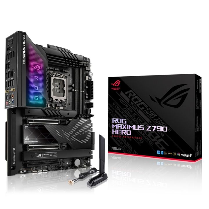 купить Материнcкая плата ASUS ROG MAXIMUS Z790 HERO s1700 Z790 4xDDR5 M.2 HDMI-Thunderbolt Wi-Fi BT ATX в Алматы