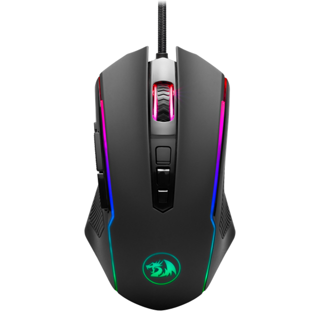 купить Мышь проводная игровая оптическая Redragon Ranger RGB (черный) USB, 10 кнопок, 12400 dpi, НОВИНКА! в Алматы