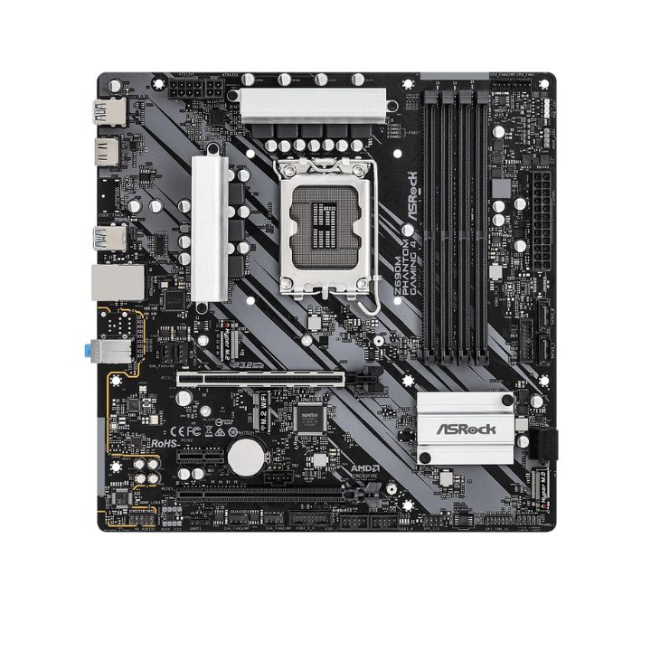 купить Материнская плата ASRock Z690M PHANTOM GAMING 4 LGA1700 4xDDR4 4xSATA RAID 2xM.2 HDMI mATX в Алматы