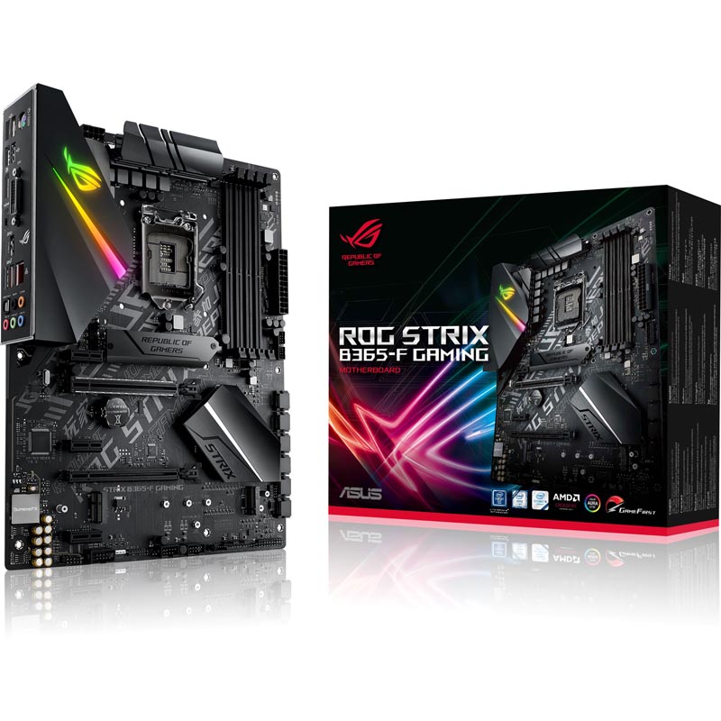 купить Сист. плата Asus ROG STRIX B365-F GAMING, B365, S1151, 4xDIMM DDR4, 2xPCI-E x16, 3xPCI-E x1, 2xM.2, 6xSATA, ATX, BOX в Алматы