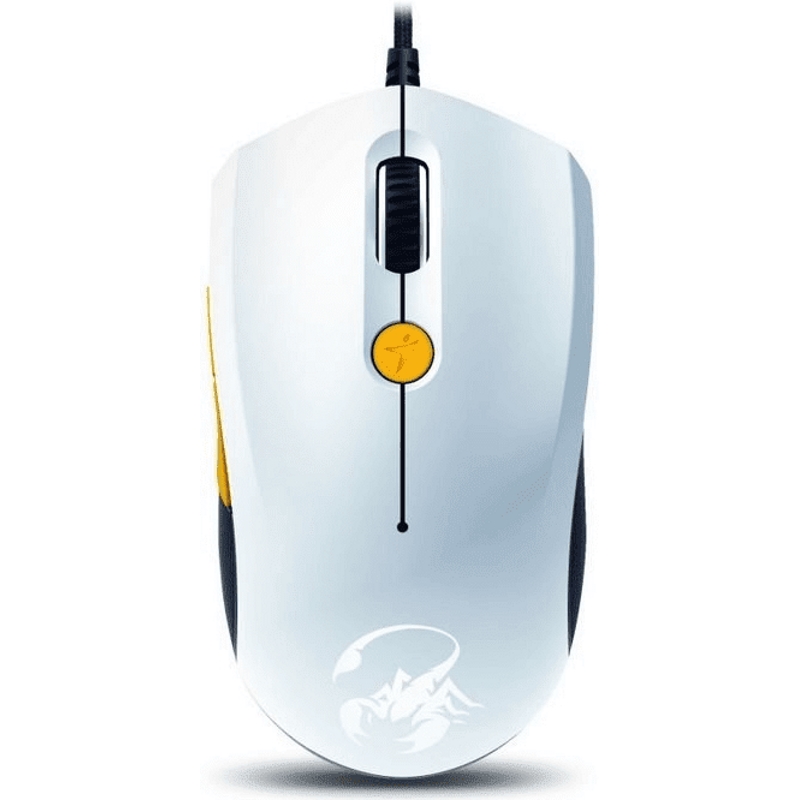 купить Компьютерная мышь, Genius, Scorpion M8-610, Игровая, Оптическая 10000dpi, 6 кнопок, Проводная 1,8м, USB, Бело-Оранжевая в Алматы