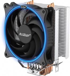 купить PCcooler GI-UX4B, синий, 4-пин, 115X/775/AM4-FM2, 26.5дБ, 1000-1800 об/мин, Al+тепл.трубки, 145W в Алматы