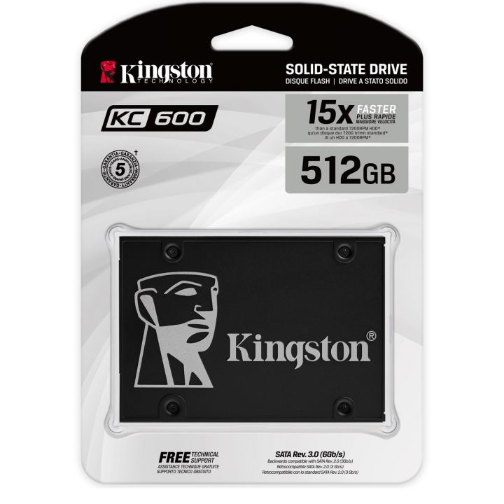 купить SSD-накопитель Kingston KC600 512Gb, 2.5*, 7mm, SATA-III 6Gb/s, 3D TLC, SKC600/512G в Алматы