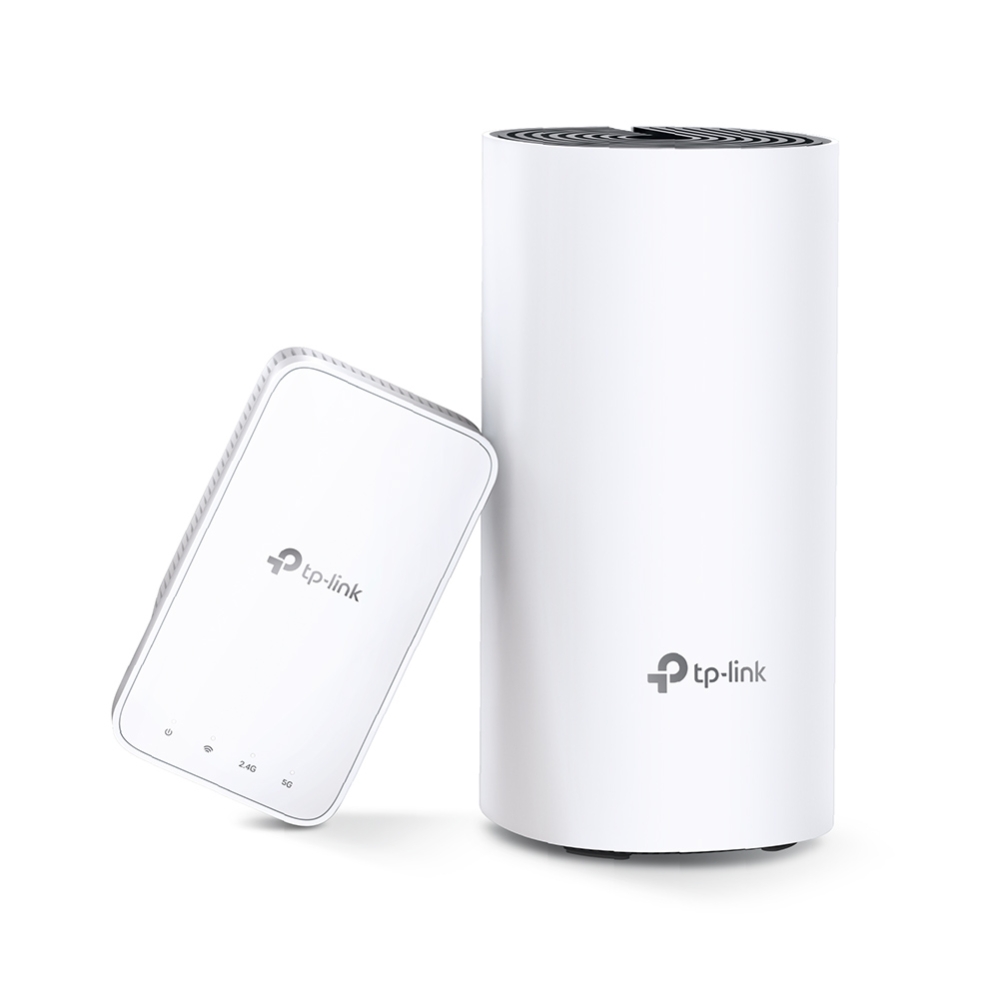 купить Домашняя Mesh Wi-Fi система GbE AC1200 Tp-Link Deco M3 (2 устройства) <1 устройство Deco M4R 2 GbE порта с автораспознаванием WAN/LAN, 867Mbps 5Ghz   300Mbps 2.4Ghz, 802.11ac/a/b/g/n, 2 встроенные двухдиапазонные антенны;1 усилитель Deco M3W, 867Mbps в Алматы