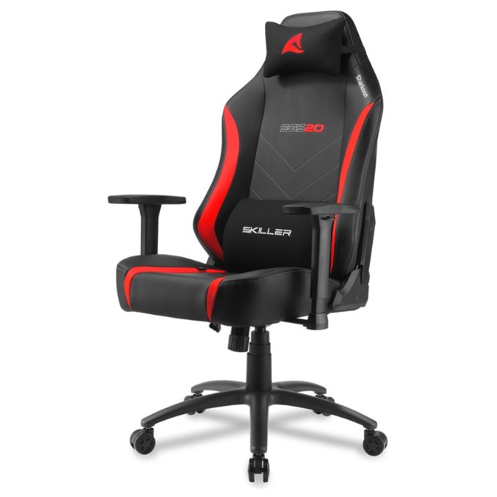 купить Игровое кресло Sharkoon Skiller SGS20 Black/Red <Cинтетическая кожа, Газлифт 4, подлокотник 3D> в Алматы