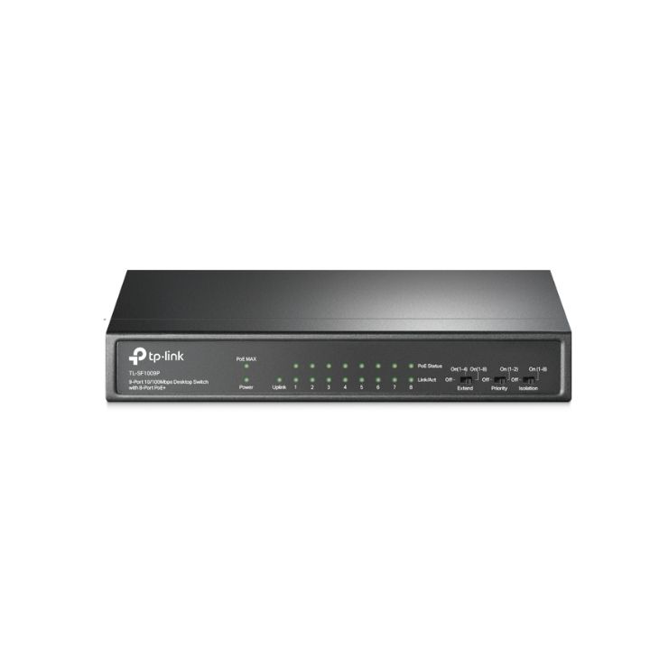 купить TP-Link TL-SF1009P 9-портовый настольный 10/100 Мбит/с коммутатор с 8 портами PoE+ в Алматы