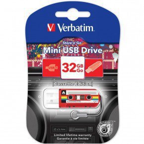 купить USB Флеш 32GB 2.0 Verbatim 049392 кассета красная в Алматы