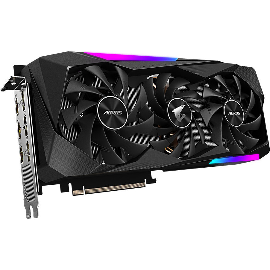 купить Видеокарта Gigabyte GeForce RTX3070 AORUS, 8Gb GDDR6 256bit 2xHDMI 3xDP GV-N3070AORUS M-8GD 2.0 в Алматы