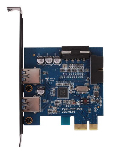 купить Карта расширения USB PCI-E ORICO PVU3-2O2I-V1 <USB3.0 Тип-A * 2, PCI-E, BLACK, 121*86* 21.6mm> в Алматы