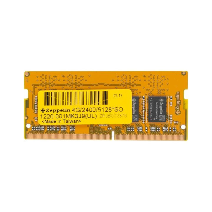 купить Оперативная память SODIMM DDR4 PC-19200 (2400 MHz)  4Gb Zeppelin (память для ноутбуков) <512x8, Gold PCB> в Алматы