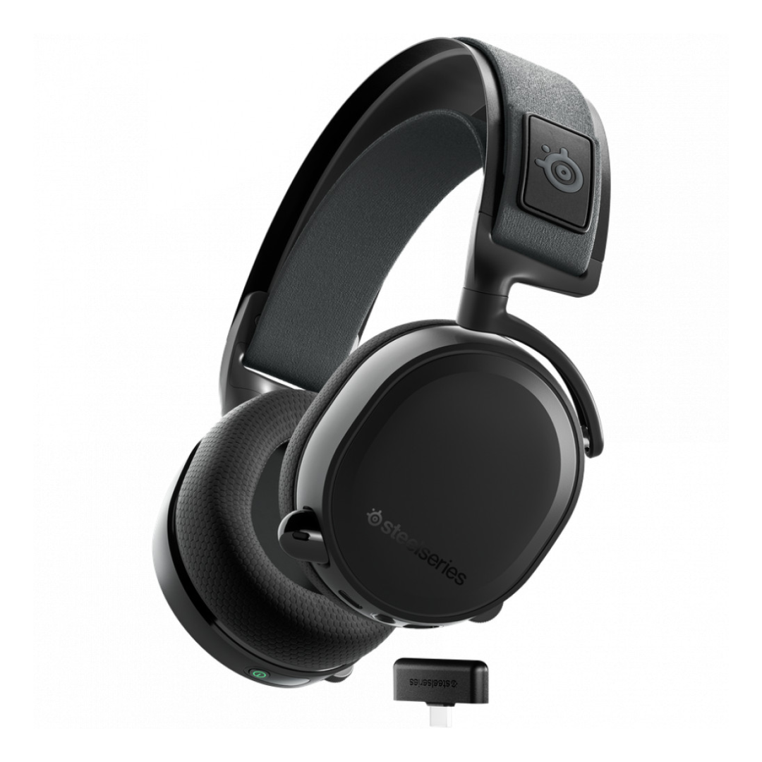 купить Наушники-гарнитура игровые SteelSeries Arctis 7+ 61470 черный в Алматы