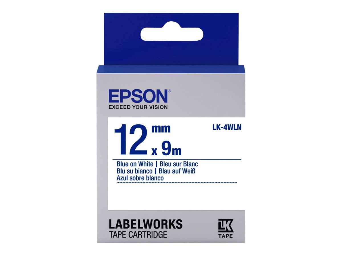 купить Лента Epson C53S654022 LK-4WLN Стандартная лента 12мм, Бел./Голуб., 9м в Алматы