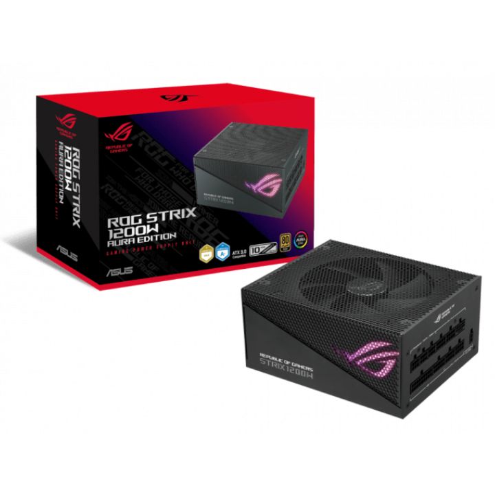 купить Блок питания ASUS ROG STRIX 1200W Gold Aura Edition, 80 PLUS Gold, ARGB, FULL MODULAR, BOX в Алматы