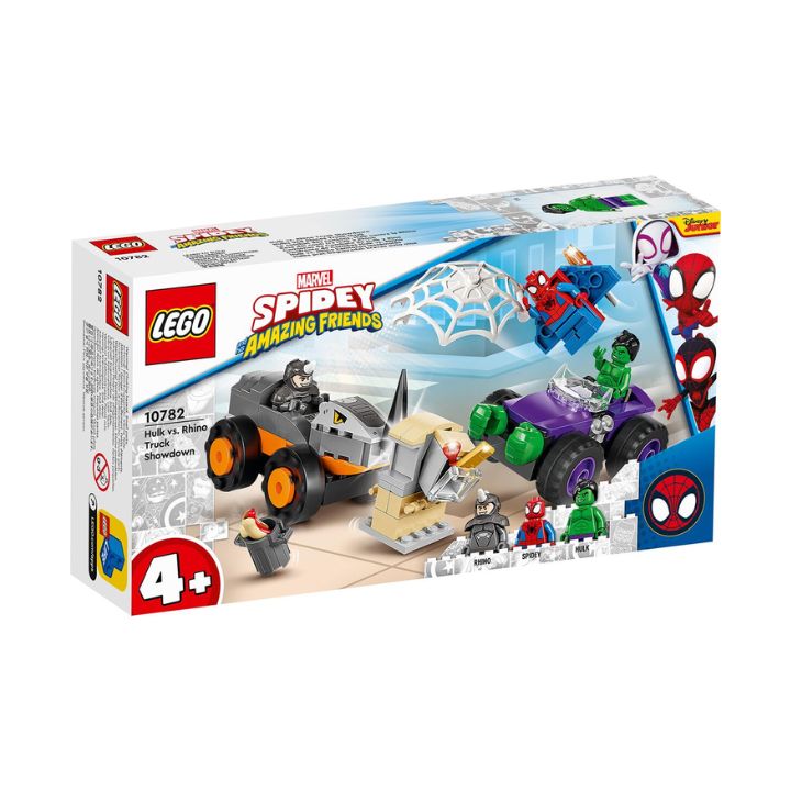 купить Lego 10782 Spidey Схватка Халка и Носорога на грузовиках в Алматы