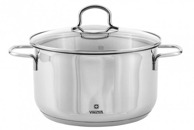 купить Кастрюля Vinzer Techno 89082 с крышкой 20 см 3.4 л в Алматы