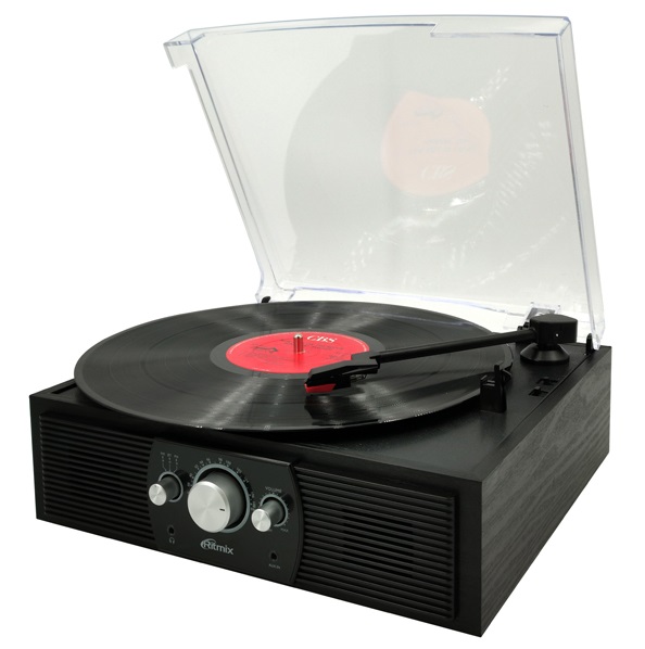 купить Проигрыватель виниловый Ritmix LP-200B черный в Алматы