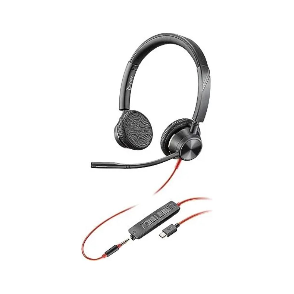 купить Наушники Poly Blackwire 3325 Stereo USB-C Headset +3.5mm Plug +USB-C/A Adapter (8X221AA) в Алматы